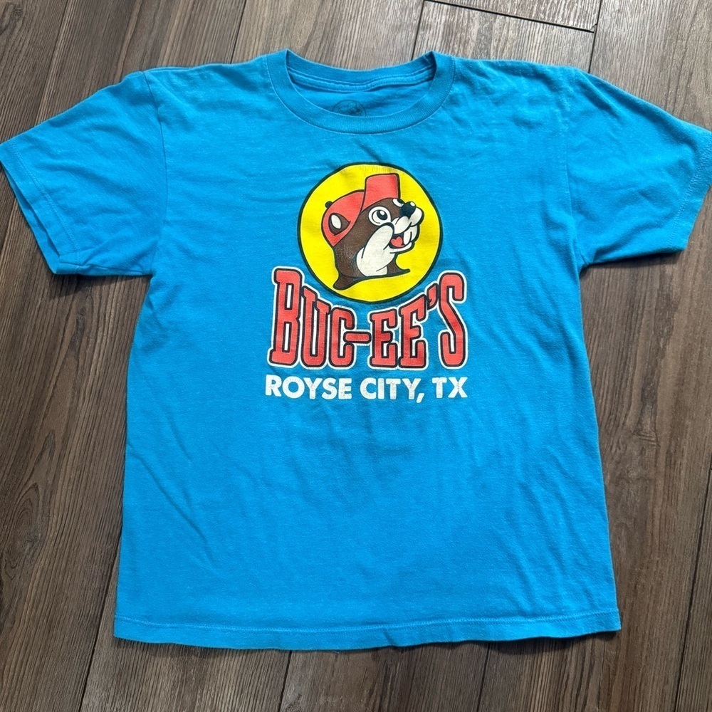 Buc-ee’s Royse City TX Graphic T-Shirt Blue Youth Large YL